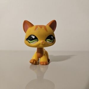 Littlest Pet Shop #1137 Orange Cat With Green Eyes